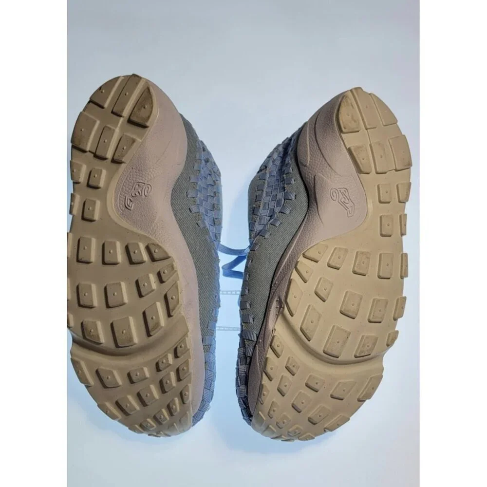 Nike Air Footscape Woven Washed Denim Ice Blue Women's - FV6103-400 Size 10